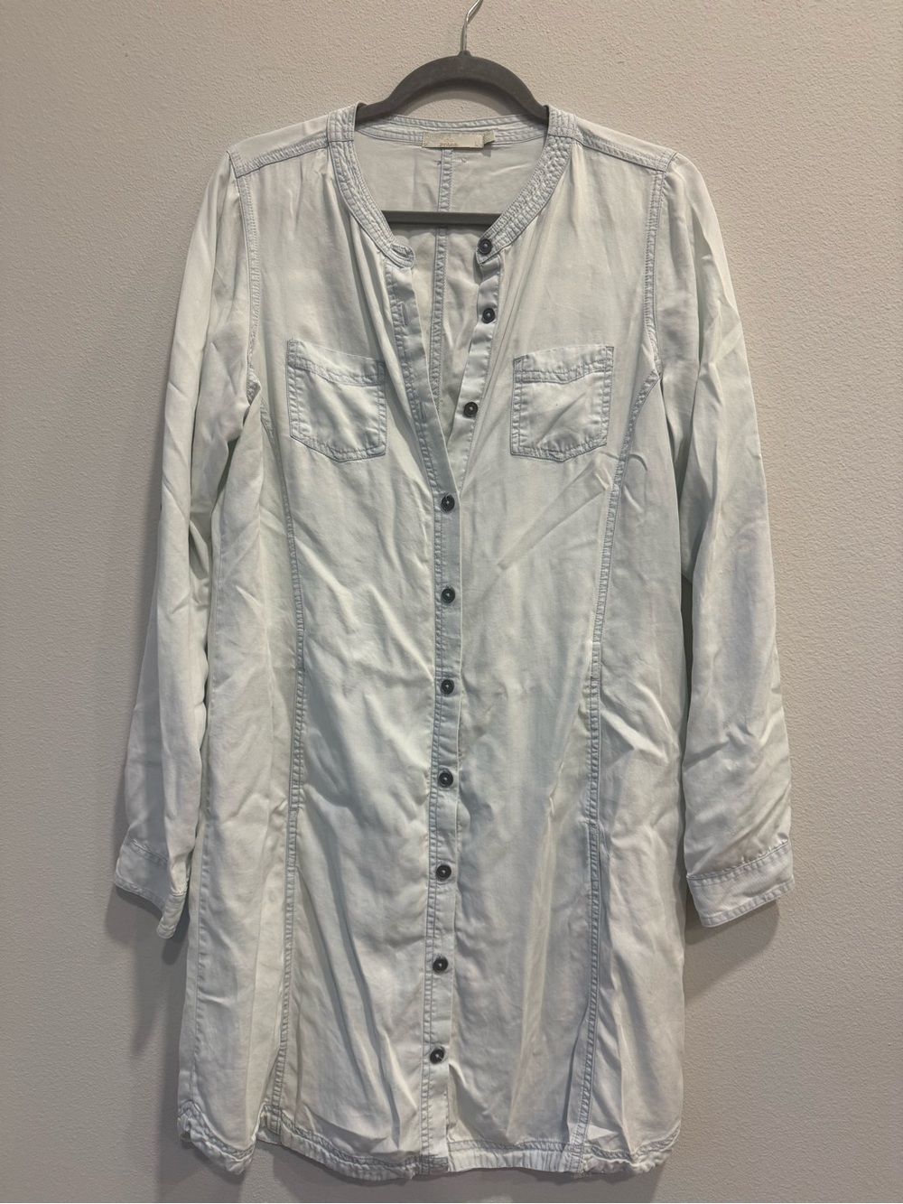 Prana Light Wash Denim Shirt Dress